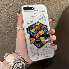 HONTINGA iPhone 7 Plus ile Uyumlu Kılıfı Silikon Kenar Sert Arka Düşüme Önleyici Basitlik Anti Düşme Kamera Korumali Küp Oyunu Desen Telefon Kılıfı Kadın ve Erkek Için Uygundur K1-0087