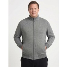 JUST WEAR ZT Oversize Rahat Kesim Çift Cepli Dik Yakalı Önü Fermuarlı