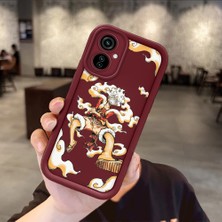 HONTINGA Tecno Camon 19 Neo ile Uyumlu Kılıfı Düşüme Önleyici Basitlik Anti Düşme Kamera Korumali Anime Bordo Desen Yumuşak Silikon Telefon Kılıfı Kadın ve Erkek Için Uygundur K2-7055