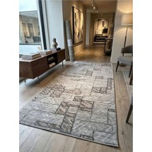 Sarar Lux Dmr Halıcılık Kahverengi Jel Salon, Mutfak Koridor Kaymaz Taban Keçe Taban Yıkanabilir Kesme Yolluk