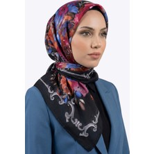 Hadiora Kadın Siyah Soyut Desenli Dikişli Yazma