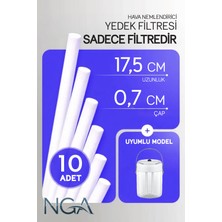 NGA H2O 2litre Hava Nemlendirici Buhar Makinesi Filtresi 10 Adet Uyumlu 17.5x0,7cm