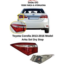 Doğru Oto Toyota Corolla Arka Sol Dış Stop 2013-2016 Model Uyumlu