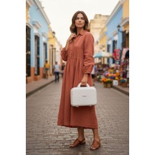 Giyu Shop Seyahat Tipi Dayanıklı Esnek ve Kırılmaz Pp Silikon Makyaj Çantası ve Hostes El Çantası