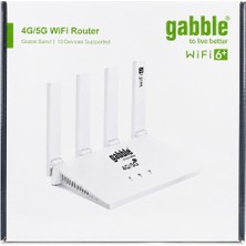 Gabble GB8201 Wifi 6+ 4g/5g Mobil Router Sım Kart Destekli Kablosuz Modem
