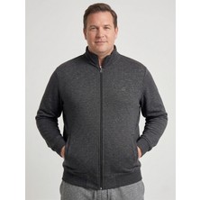 JUST WEAR ZT Oversize Rahat Kesim Çift Cepli Dik Yakalı Önü Fermuarlı