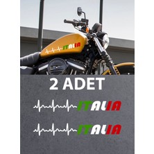 Sticker Usta Kalp Ritimli Italy Yazı Sticker - Araba Oto Motosiklet Cam Sticker - 00078