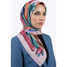 Hadiora Kadın Pudra Soyut Desenli Dikişli Yazma