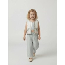 Zekids Kız Çocuk Yelek Crop Pantolon Üçlü Tasarım Takım