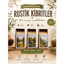 The Kibrit House 3’lü Rustik Doğa Temalı Mum Yanı Konsept Kibritler
