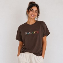 Yoga Zero Namaste Oversize Tişört / Unisex / Kalın Kumaş Rahat Kesim1