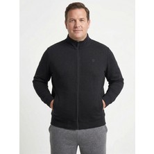 JUST WEAR ZT Oversize Rahat Kesim Çift Cepli Dik Yakalı Önü Fermuarlı