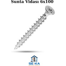 Seka Hand Tools 6X100 Sunta Vidası-10 cm Vida-50 Adet(Pkt)