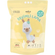 Hello Crafts Hello Softıe Amigurumi Kiti Lama Ebat 28 cm