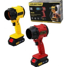 Marsilyan Fön Model Hava Üfleyici Fan Körük ŞARJLI=18V -1000W 70MM Ağız Toz-Kar-Mangal Üfle - Pet Kurut - H.yastık Şişir (K95)
