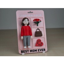 Mays 3D Studio Anneler Günü 3D Baskı Best Mom Ever Dekoratif Biblo Hediye Figür
