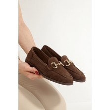 Kadın Günlük Loafer Kahve Tokalı