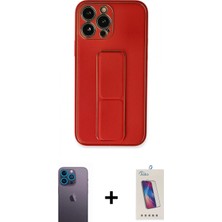 Pileli Store Pilelistore™ iPhone 13 Pro Max Kılıf Akış Doku - Siyah Joko 5d Cam + Neon Fosforlu Kamera Lens - Mı