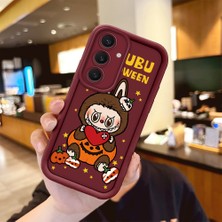 HONTINGA Samsung Galaxy S25 Plus ile Uyumlu Kılıfı Düşüme Önleyici Basitlik Anti Düşme Kamera Korumali Labubu Bordo Desen Yumuşak Silikon Telefon Kılıfı Kadın ve Erkek Için Uygundur K2-7063