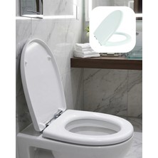 Marsilyan Universal Klozet Kapak Seti Kaydırmaz Alt Yüzey Kolay Temizlik Banyo Aksesuarı