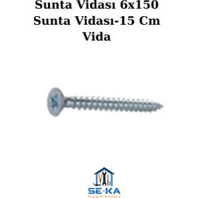 Seka Hand Tools Sunta Vidası 6X150 Sunta Vidası-15 cm Vida-50 Adet(Pkt)
