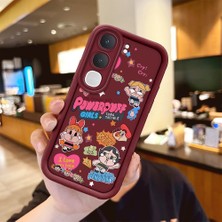 HONTINGA Vıvo Y31 5g  ile Uyumlu Kılıfı Düşüme Önleyici Basitlik Anti Düşme Kamera Korumali Anime Bordo Desen Yumuşak Silikon Telefon Kılıfı Kadın ve Erkek Için Uygundur K2-7059