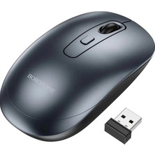 Borofone BG13 USB Alıcılı Ergonomik Optik Wireless (Kablosuz) Mouse - Siyah