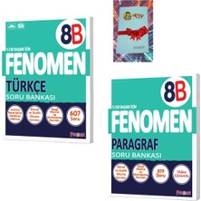 Fenomen Yayıncılık 8. Sınıf 8b Türkçe + Paragraf Soru Bankası Not Defteri Hediye