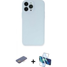 Pileli Store Pilelistore™ iPhone 13 Pro Kılıf Atlas Minimal Prime - Siyah 3D Antistatik Seramik Nano Ekran Koruyucu + Renkli Kamera Lens Koruma Cam - Pe