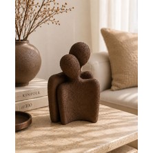 Lethe Studio Design Dokulu Çift Figürlü, Sevgililer Dekoratif Obje | El Yapımı Modern Biblo, Erkek-Kadın