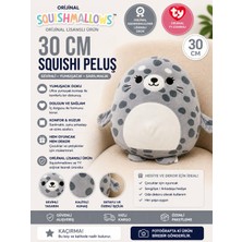 Squishmallows Gri Lekeli Fok Odile 30CM Peluş Oyuncak