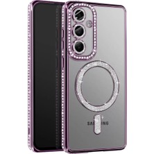 Galaxy A57 5g Joke Simli Magneticsafe Kılıf  Derin Mor