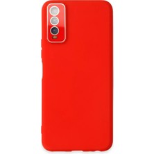 Vivo Y11S Kılıf Lansman Glass Kapak  Kırmızı