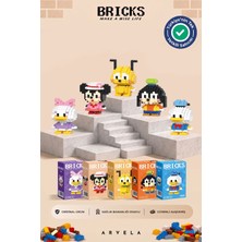 Arvela Bricks Daisy Duck & Minnie Mouse & Pluto & Goofy & Donald Duck Karakterleri 5'li Set - Eğitici Oyuncak Figür - Orijinal