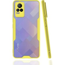 Vivo V21E Kılıf Platin Silikon  Sarı