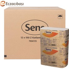 Sens Z Katlama Havlu 19X21 cm 150 Yaprak x 12 Paket
