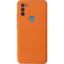 General Mobile Gm 21 Plus Kılıf Nano Içi Kadife Silikon  Turuncu
