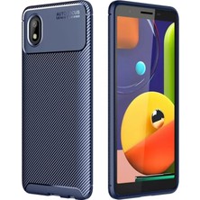 Galaxy A01 Core Kılıf Auto Focus Karbon Kapak  Lacivert