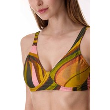 Ayyıldız 6624 Yeşil Kahverengi Kapsız Toparlayıcı Bikini Takımı