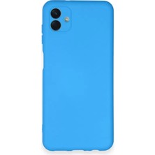 Galaxy A04 Kılıf Nano Içi Kadife Silikon  Mavi