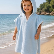 Ella Bonna %100 Müslin Pamuklu Plaj Çocuk Bebek Panço Bornoz Banyo Havlu