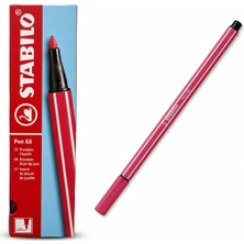 Stabilo Keçe Uçlu Boya Kalemi 1 mm Çilek Kırmızısı 68/49 10 Lu Paket