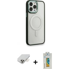 Pileli Store Pilelistore™ iPhone 14 Pro Max Kılıf Yankı Işık Özel Seri - Siyah Polymer Nano Ekran Koruyucu + Band Metal Kamera Lens - Gd