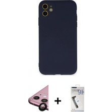 Pileli Store Pilelistore™ iPhone 11 Kılıf Ahenk Serisi - Şeffaf Uv Polymer Nano Ekran Koruyucu + Raze Metal Kamera Lens - Sh