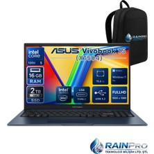 Asus Vıvabook 15 Intel Core 5-120U 16 GB Ddr5 2 Tb SSD 15.6'' Windows 11 Pro Taşınabilir Bilgisayar X1504VARNP06