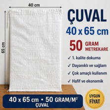 40X65 cm 50 Gr/m² Dayanıklı Çuval (10 Adet)