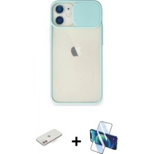 Pileli Store Pilelistore™ iPhone 11 Kılıf Vadi Çizgi - Siyah 3D Antistatik Cam Ekran Koruyucu + Renkli Kamera Lens Koruma Cam - Pe