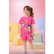 Cg Kids Kuromi Simli Baskılı Alt Üst Kız Çocuk Takım Süper Kalite