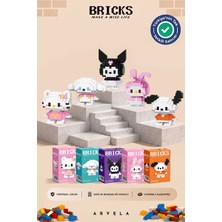 Arvela Bricks Hello Kitty & Cinnamoroll & Kuromi & My Melody & Pochacco Karakterleri 5'li Set - Eğitici Oyuncak Figür - Orijinal