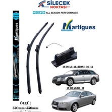 Martigues Martıgues Araca Özel Ön Sağ/sol Silecek Takımı Audı A6 04>11  Audı A6  Allroad  06>12 Ölçü : 550MM/550MM  S2222B22